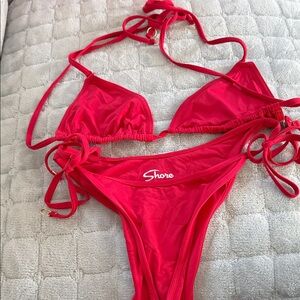 Never Worn Shore Red Bikini Set-Made in California